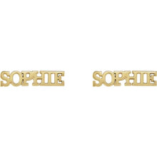 Load image into Gallery viewer, 14kt Yellow Custom Nameplate Earrings
