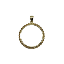 Load image into Gallery viewer, 14k Gold Coin Rope Bezel
