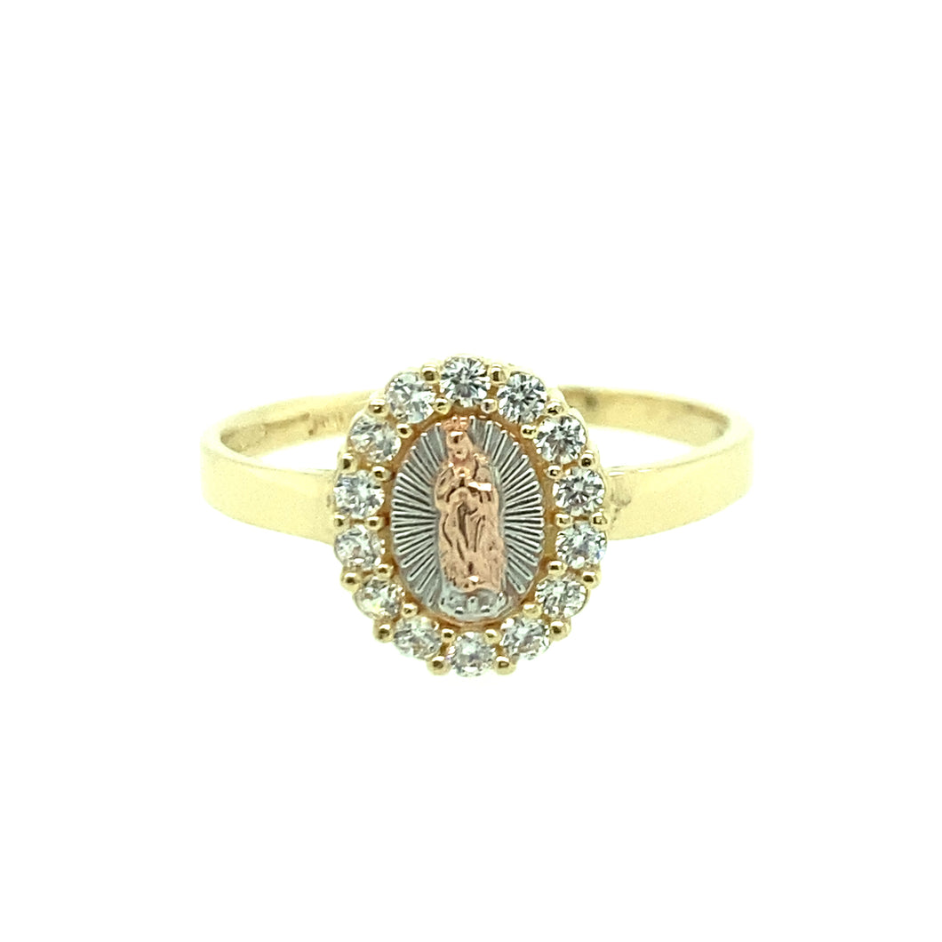 14k Gold Virgen de Guadalupe Ring