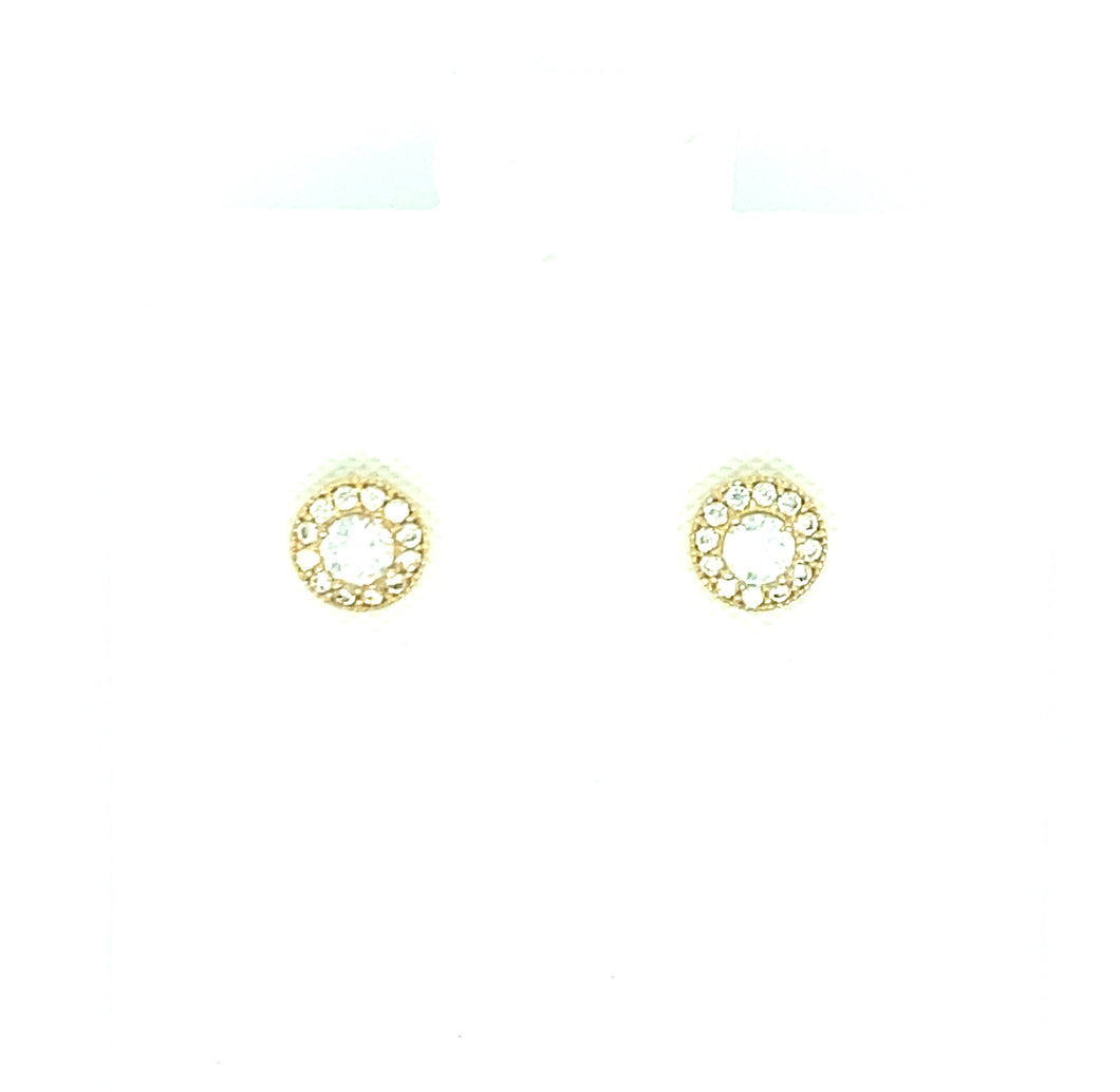 14k Gold Cubic Zirconia Earrings