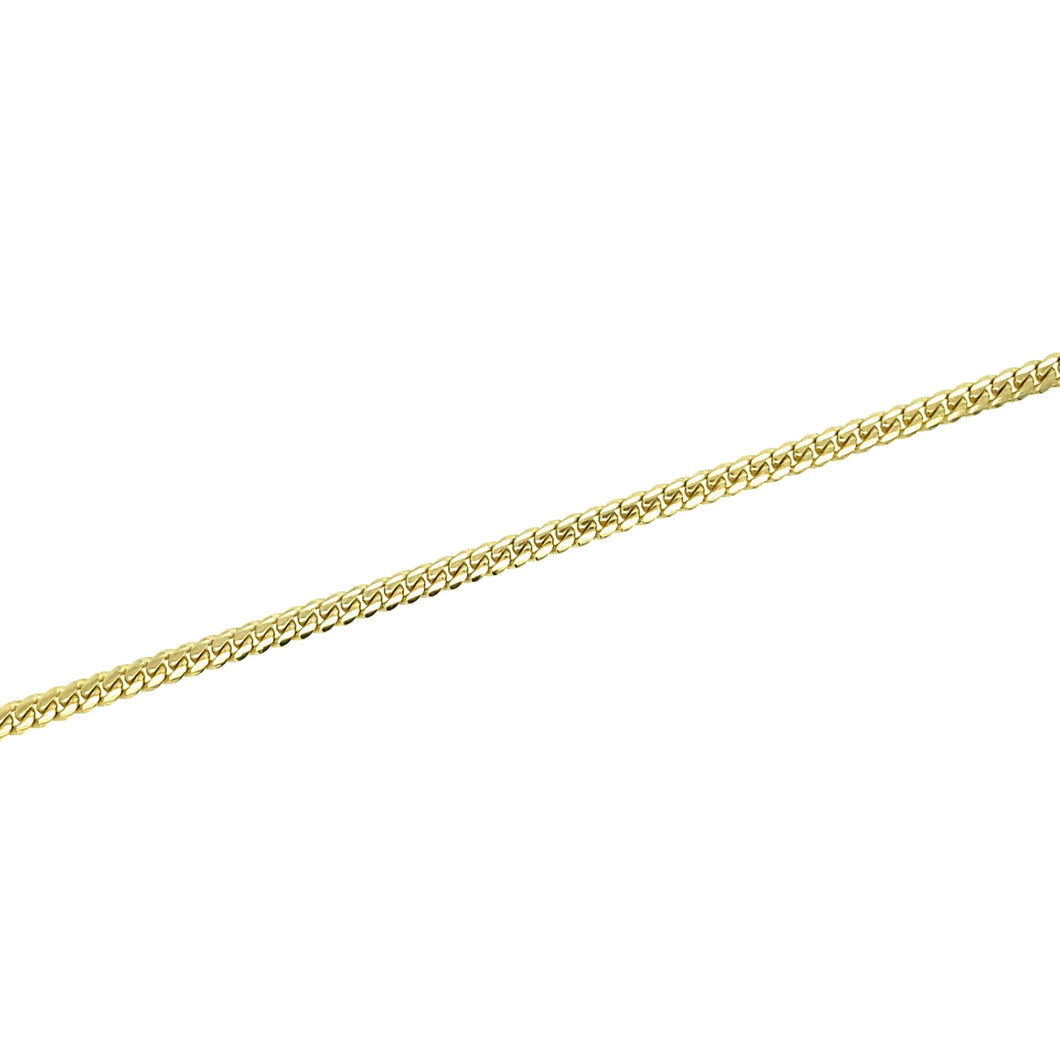 14k Solid Gold 2.5 mm Miami Cuban Bracelet
