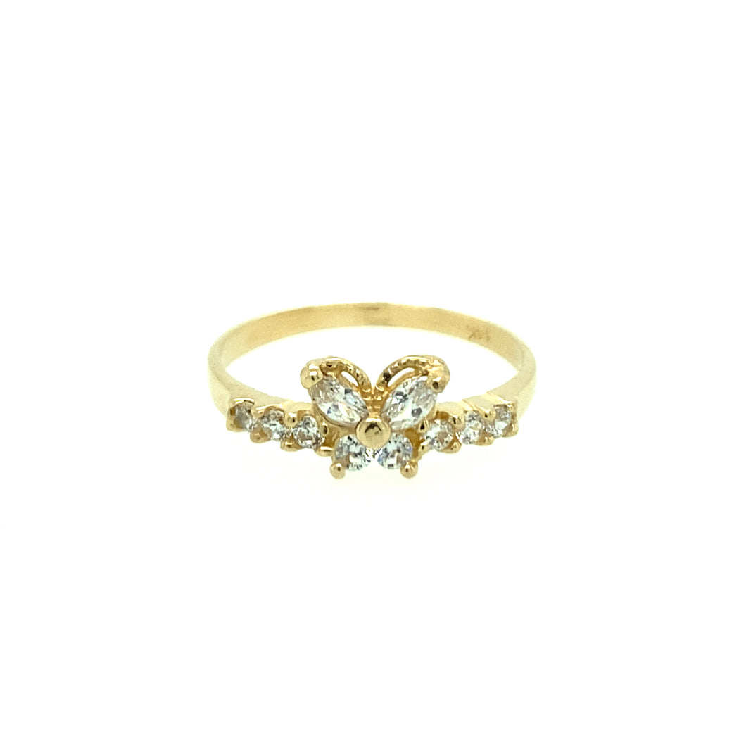 14k Gold Butterfly Ring