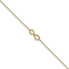Load image into Gallery viewer, 14K Polished Infinity with 1in ext. Anklet
