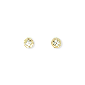 14k Gold Clover Earrings