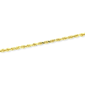 14k Solid Gold Rope Bracelet, 4.5 mm