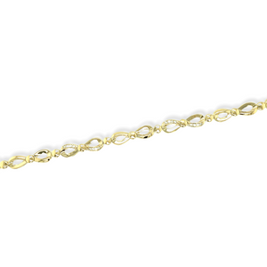 14k Gold Infinity CZ Bracelet