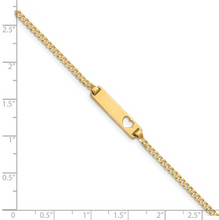Load image into Gallery viewer, 14k Cut-Out Heart Curb Link ID Bracelet
