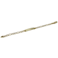 Load image into Gallery viewer, Figaro 14k Gold Children&#39;s ID Bracelet

