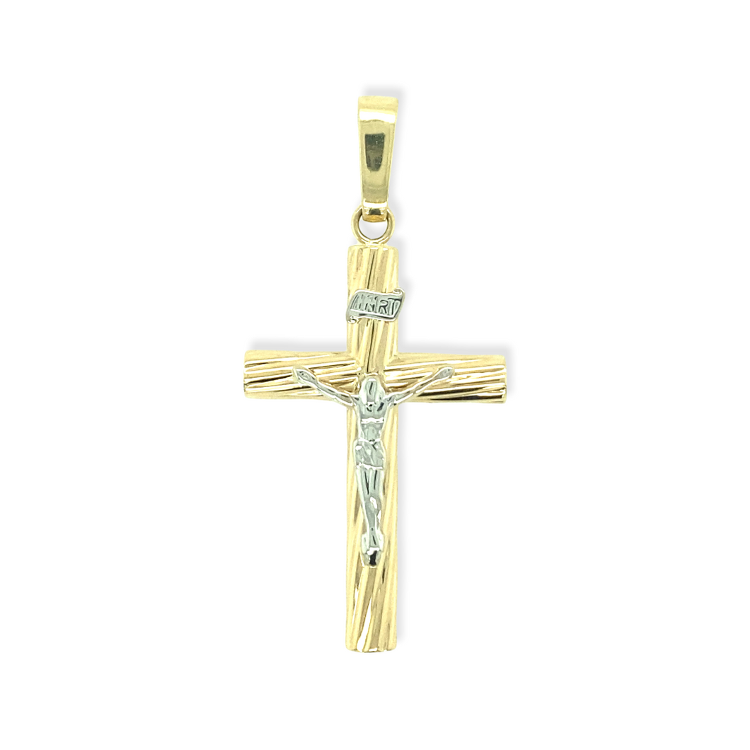 14k Gold Jesus Cross Pendant