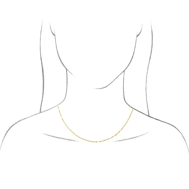 14K Yellow Gold 1.9 mm Keyhole 18" Chain