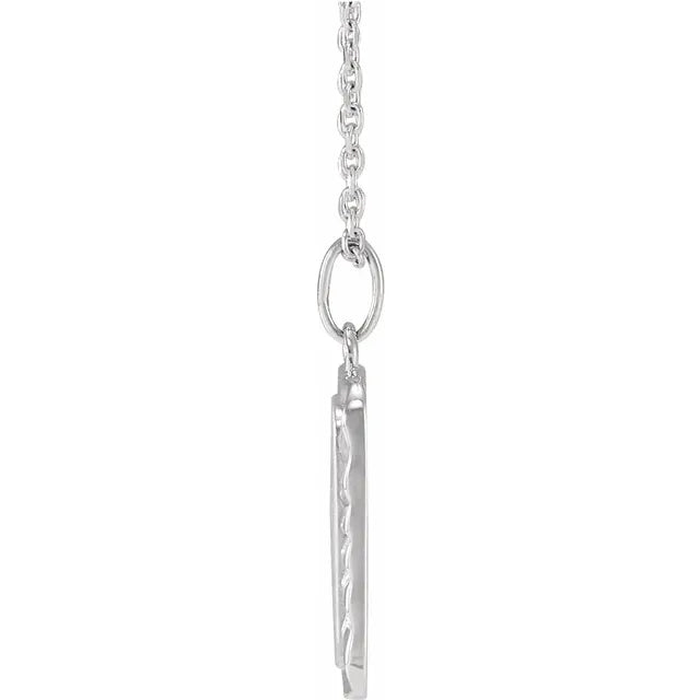 Sterling Silver Engravable Sunburst 16-18" Necklace