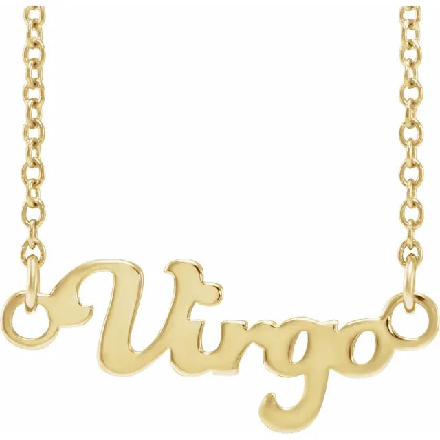 14K Yellow Gold Zodiac 18" Necklace