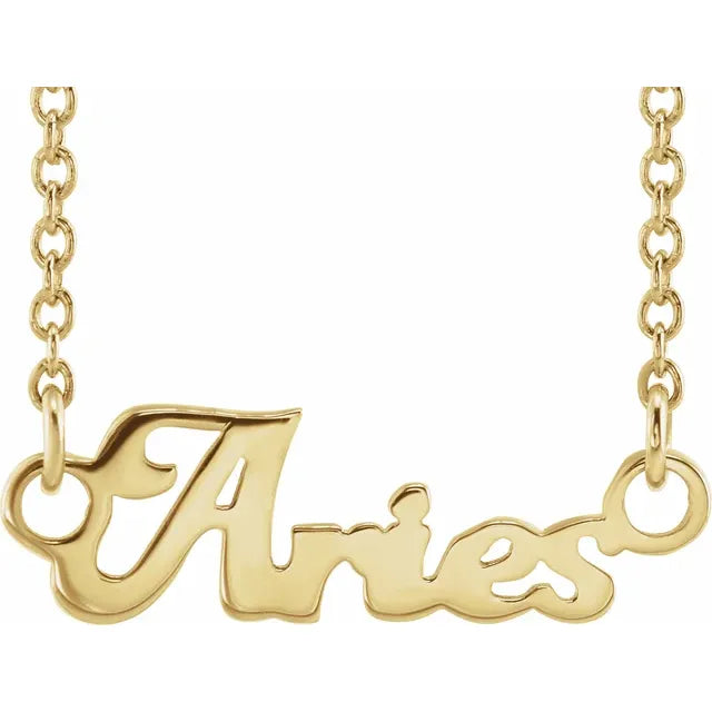 14K Yellow Gold Zodiac 18" Necklace