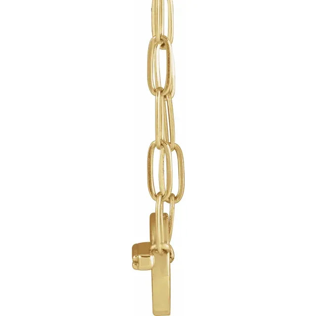 14K Yellow Gold .04 CTW Natural Diamond Toggle 16" Necklace