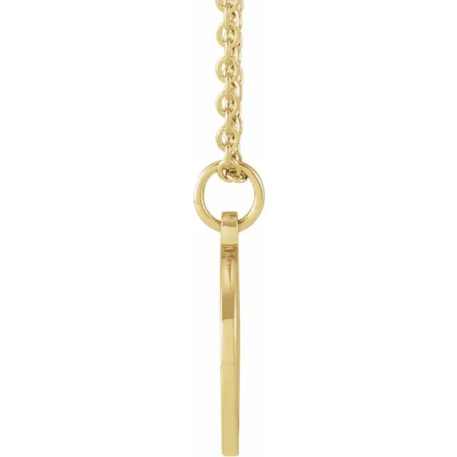 14K Yellow Gold Smiley Face 16-18" Necklace
