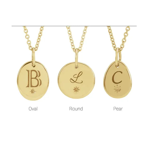 Sterling Silver Engravable 16-18" Necklace (Oval, Round or Pear Shape)