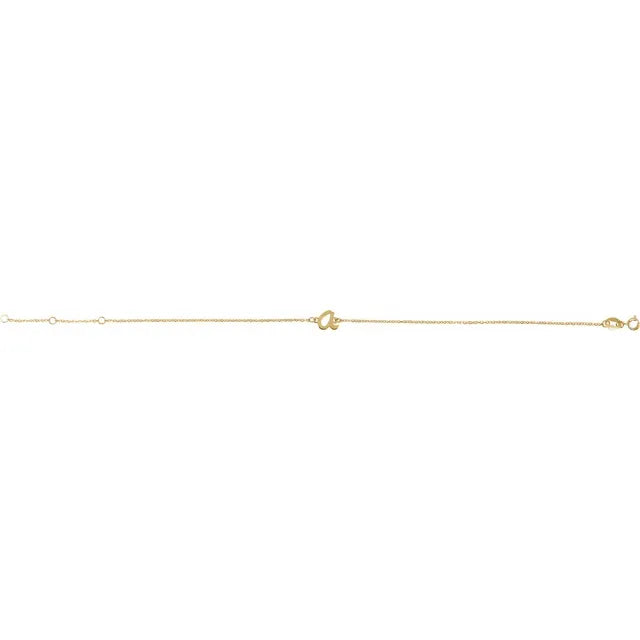 14kt Gold Initial Bracelet