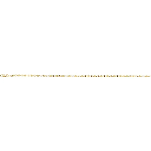14K Yellow Gold 2.7 mm Mirror 7 1/2" Bracelet