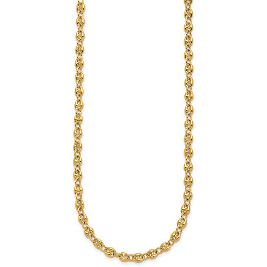18kt Gold 4.5 mm Puffed Gucci Puff Chain 20" inch