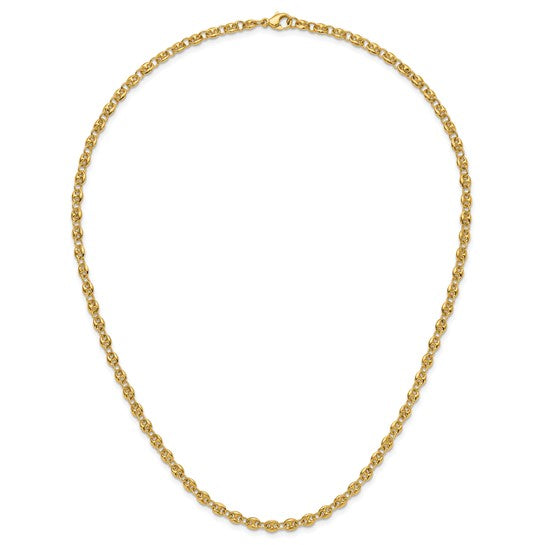 18kt Gold 4.5 mm Puffed Gucci Puff Chain 20" inch