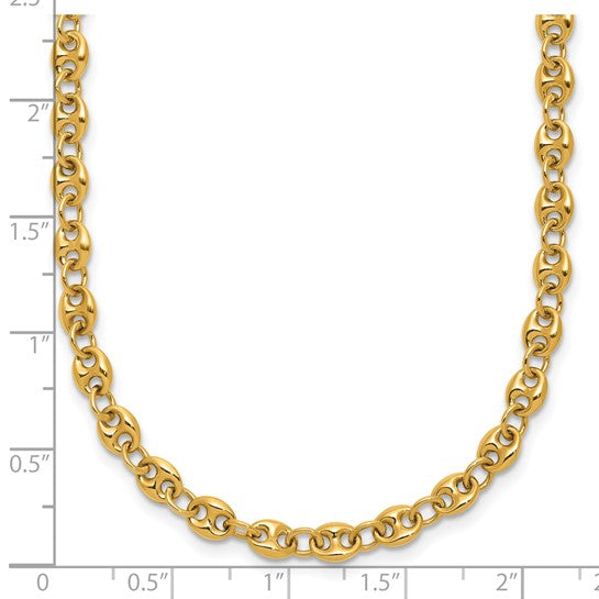 18kt Gold 4.5 mm Puffed Gucci Puff Chain 20" inch