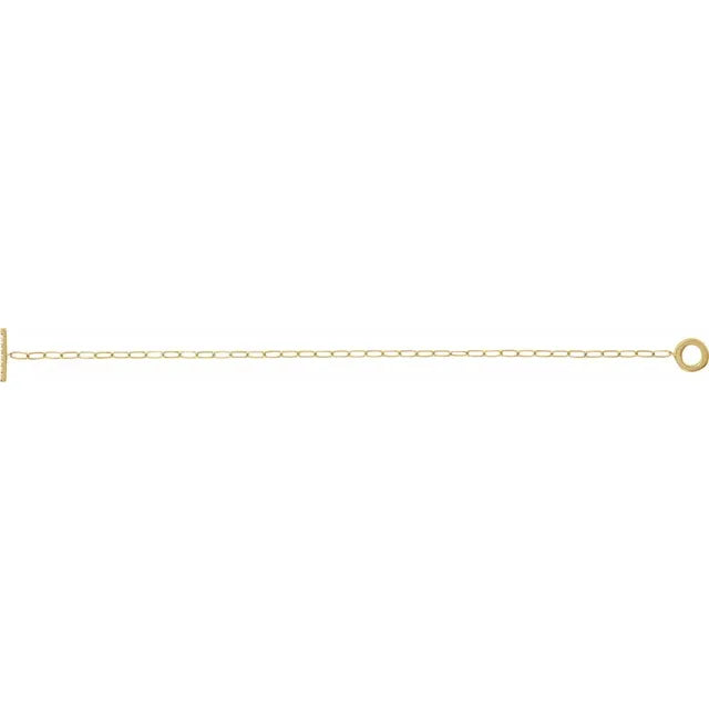 14K Yellow Gold 1/10 CTW Natural Diamond Toggle 7" Bracelet