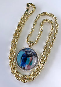 14kt Gold Custom Memory Pendant