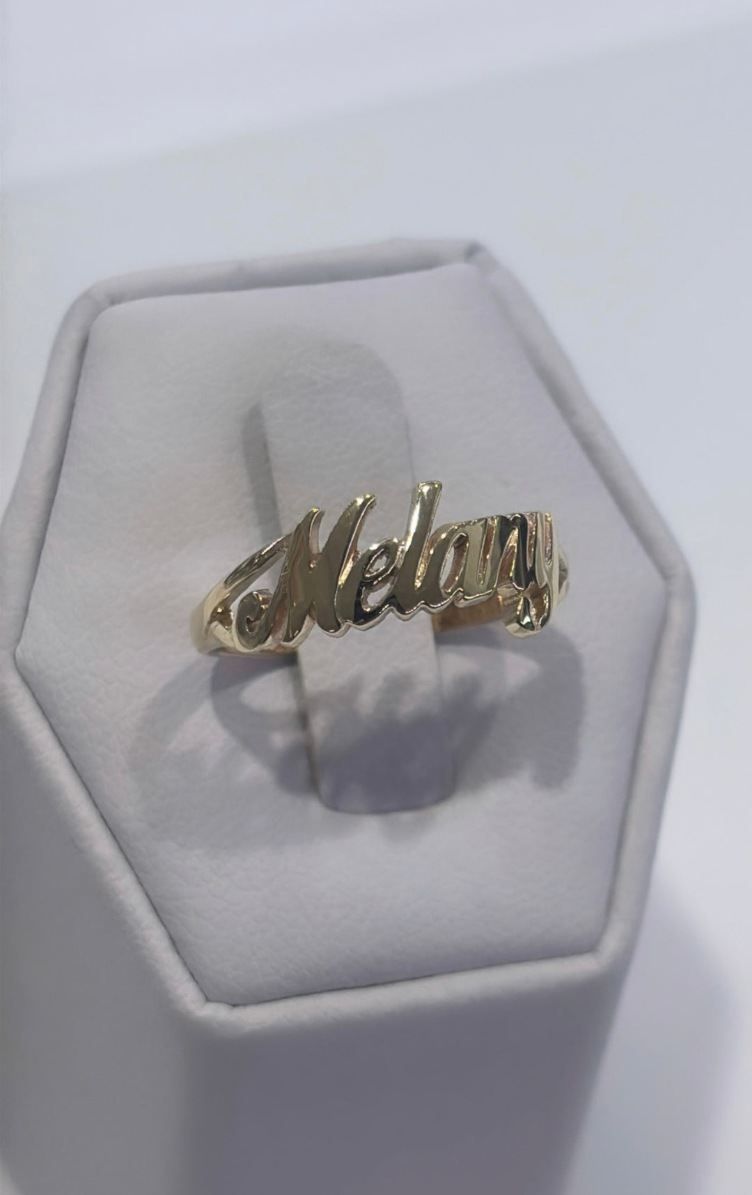 Custom 14kt Gold Name Ring