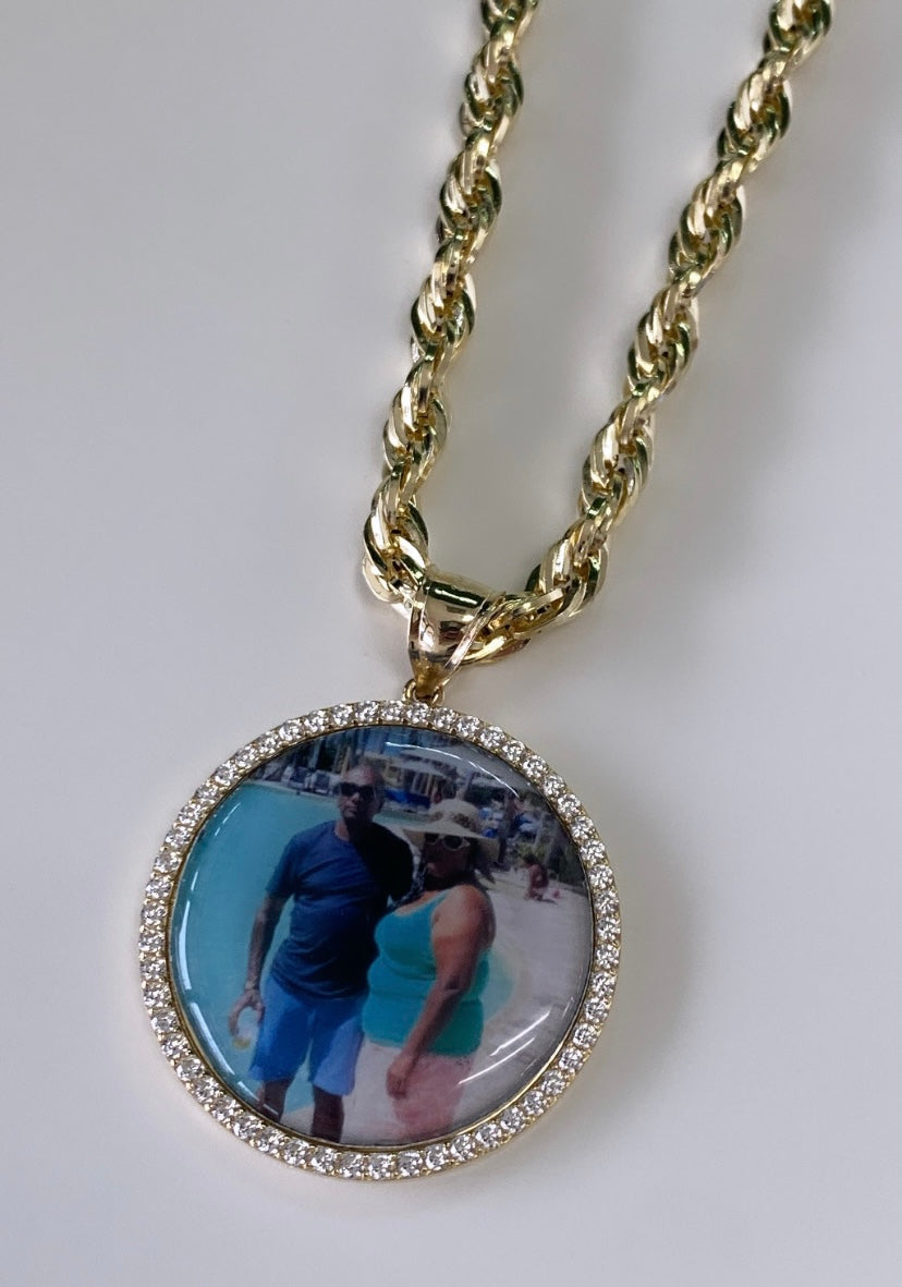 14kt Gold Custom Memory Pendant
