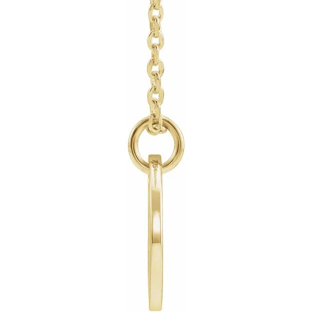 14K Yellow Gold Initial 16-18" Necklace