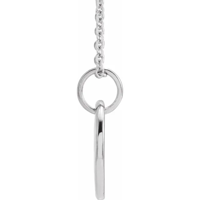 Sterling Silver Engravable 16-18" Necklace (Oval, Round or Pear Shape)