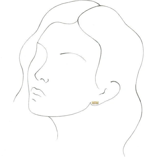 14kt Yellow Custom Nameplate Earrings