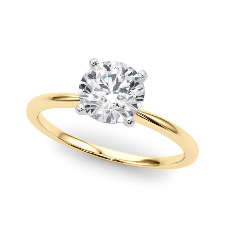 14KY 2 Carat Lab Grown Diamond Round 4-Prong Solitaire Engagement Ring