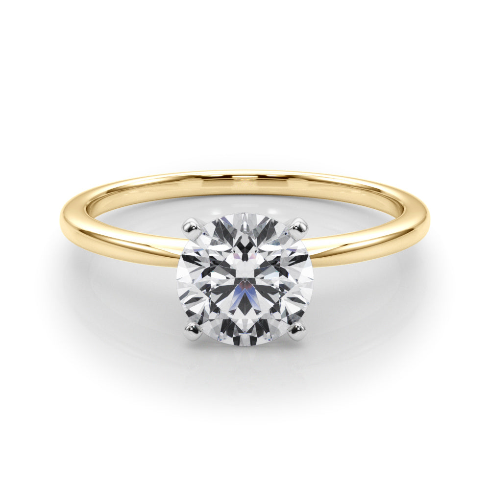 14KY 2 Carat Lab Grown Diamond Round 4-Prong Solitaire Engagement Ring