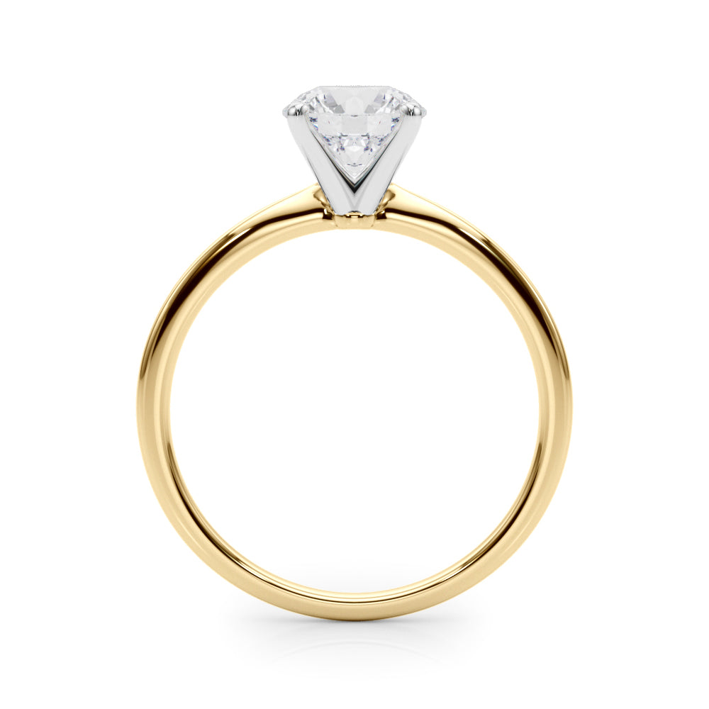 14KY 2 Carat Lab Grown Diamond Round 4-Prong Solitaire Engagement Ring