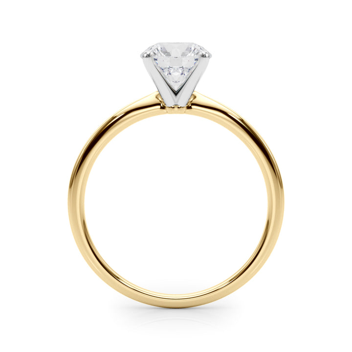 14KY 2 Carat Lab Grown Diamond Round 4-Prong Solitaire Engagement Ring