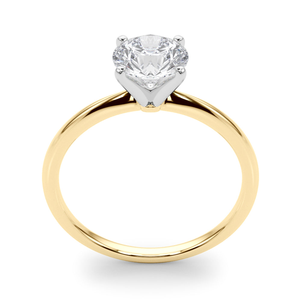 14KY 2 Carat Lab Grown Diamond Round 4-Prong Solitaire Engagement Ring