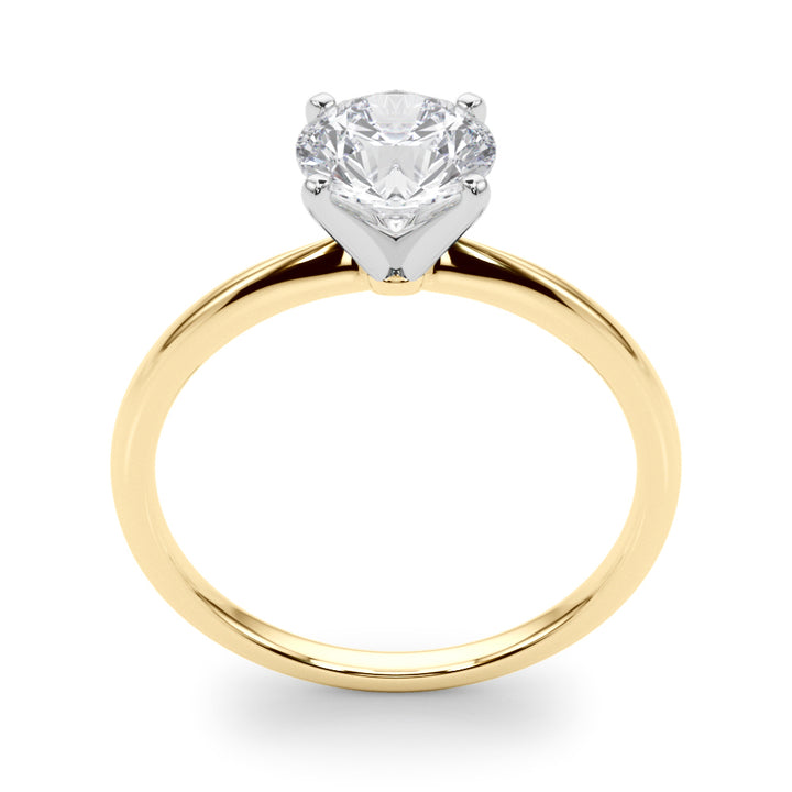 14KY 2 Carat Lab Grown Diamond Round 4-Prong Solitaire Engagement Ring