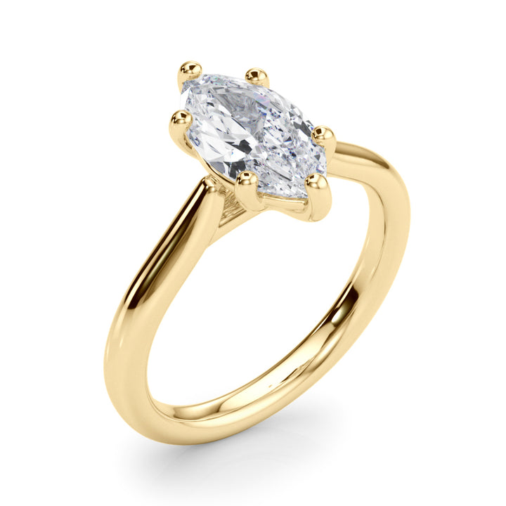 14KY 1.5 Carat Lab Grown Diamond Solitaire Marquise Engagement Ring