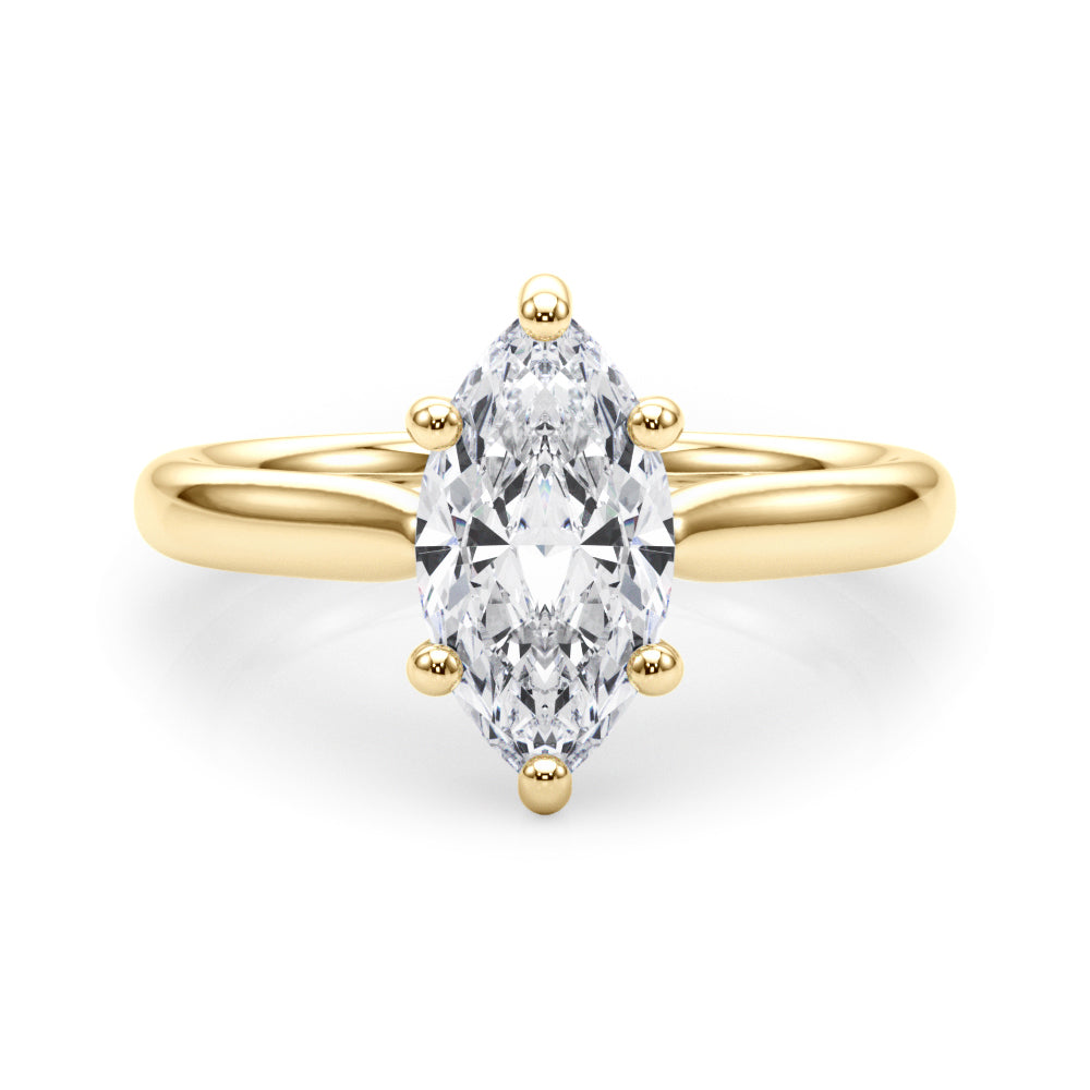 14KY 1.5 Carat Lab Grown Diamond Solitaire Marquise Engagement Ring