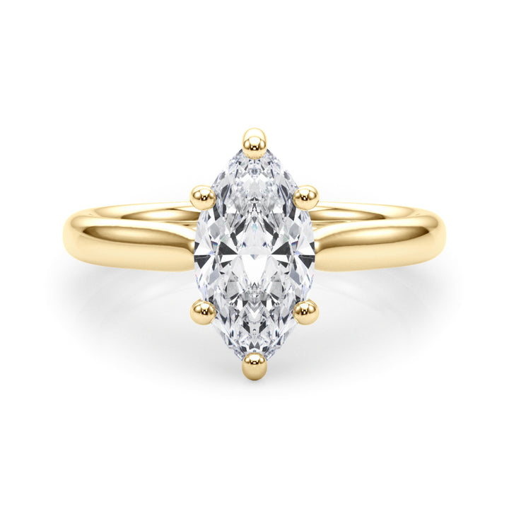 14KY 1.5 Carat Lab Grown Diamond Solitaire Marquise Engagement Ring