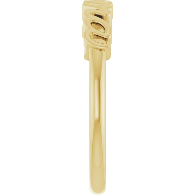 14K Yellow Gold Mama Ring