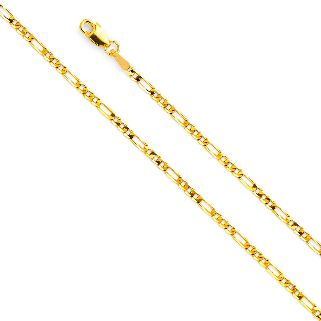 14KY 2.3mm Figaro 3+1 Chain (16")