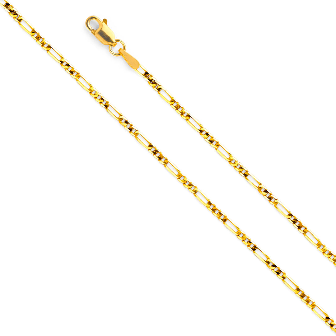 14KY 2mm Figaro 3+1 Chain (16")