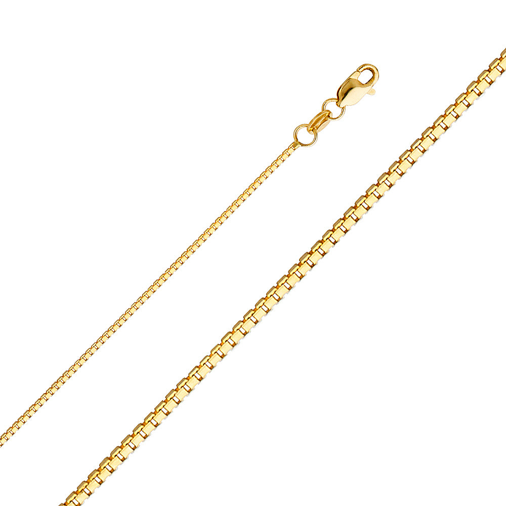 14KY 1mm Box Chain 18" inch