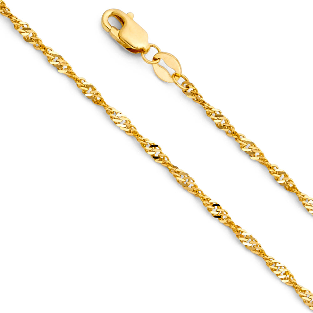 14KY 1.8mm Singapore Chain 18" inch