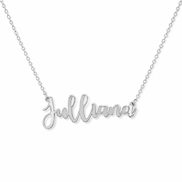 Sterling Silver Custom Sunshine Script Name Necklace