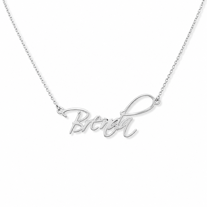 Sterling Silver Custom Artistic Name Necklace