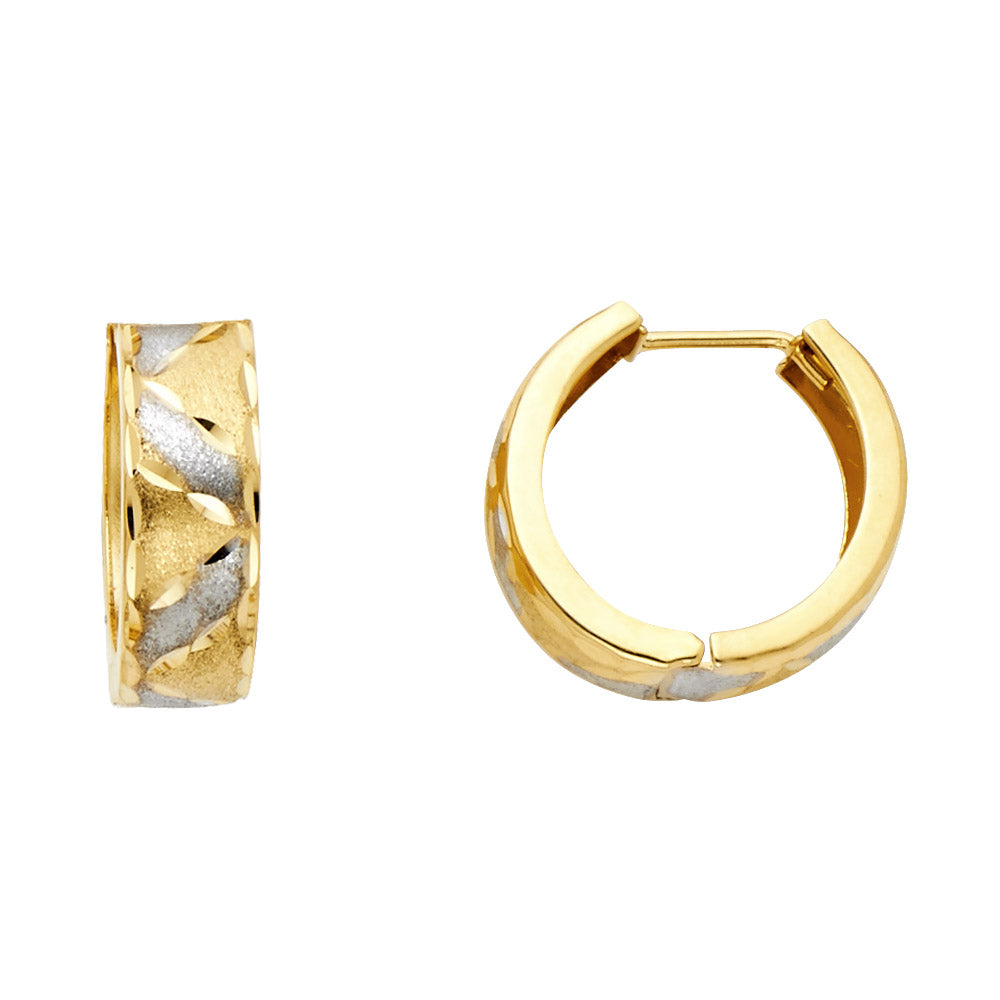14K 2T Huggies Earrings
