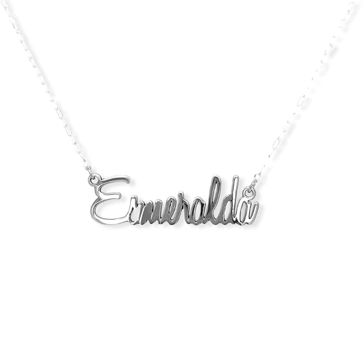 Sterling Silver Script Custom Name Necklace